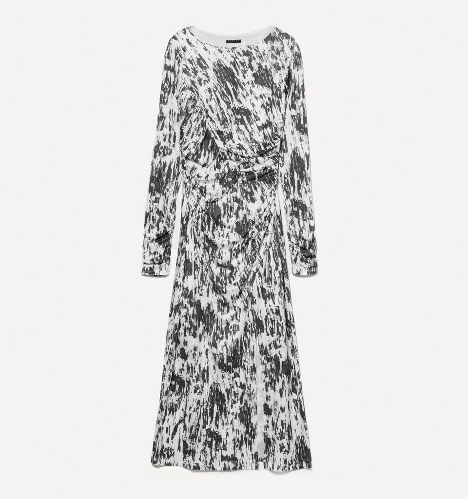 Vestito aderente con spacco - vestiti midi da donna - Multi-color | Sisley image number 6